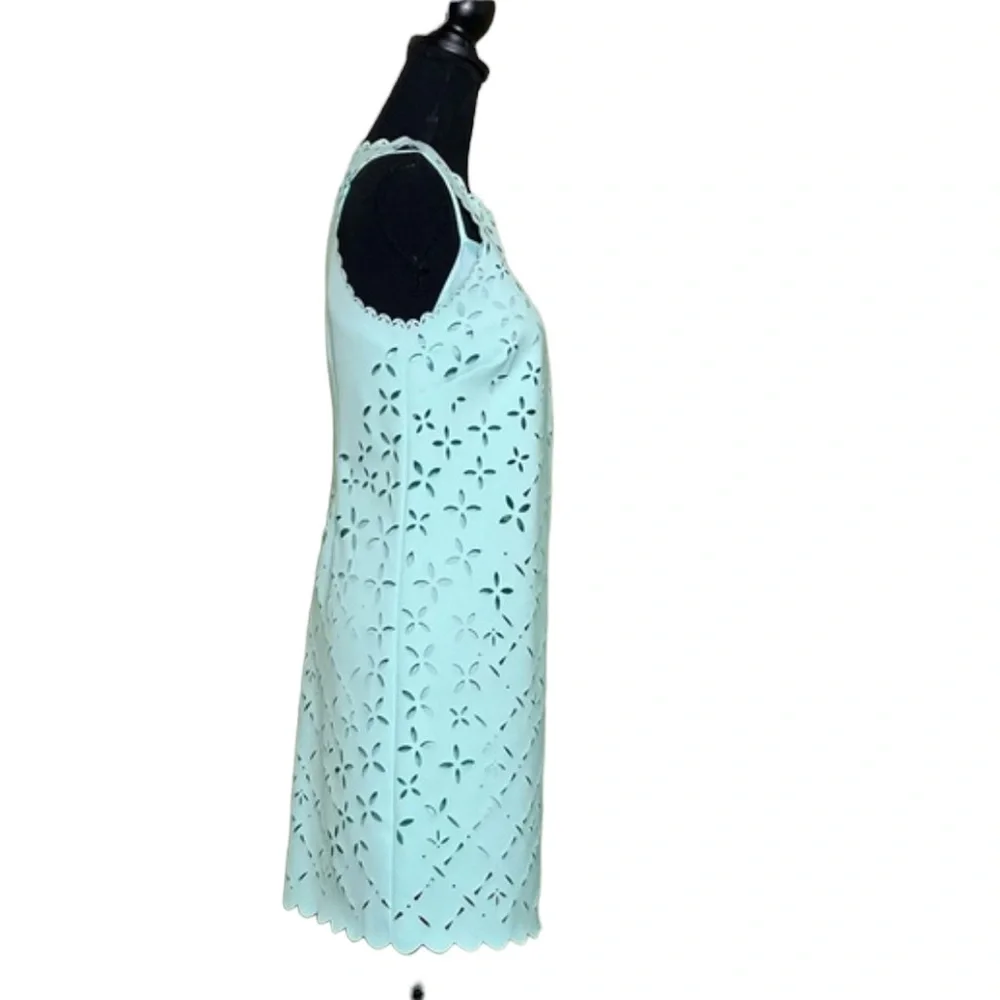 J. Crew Mint Laser Cut Shift Dress